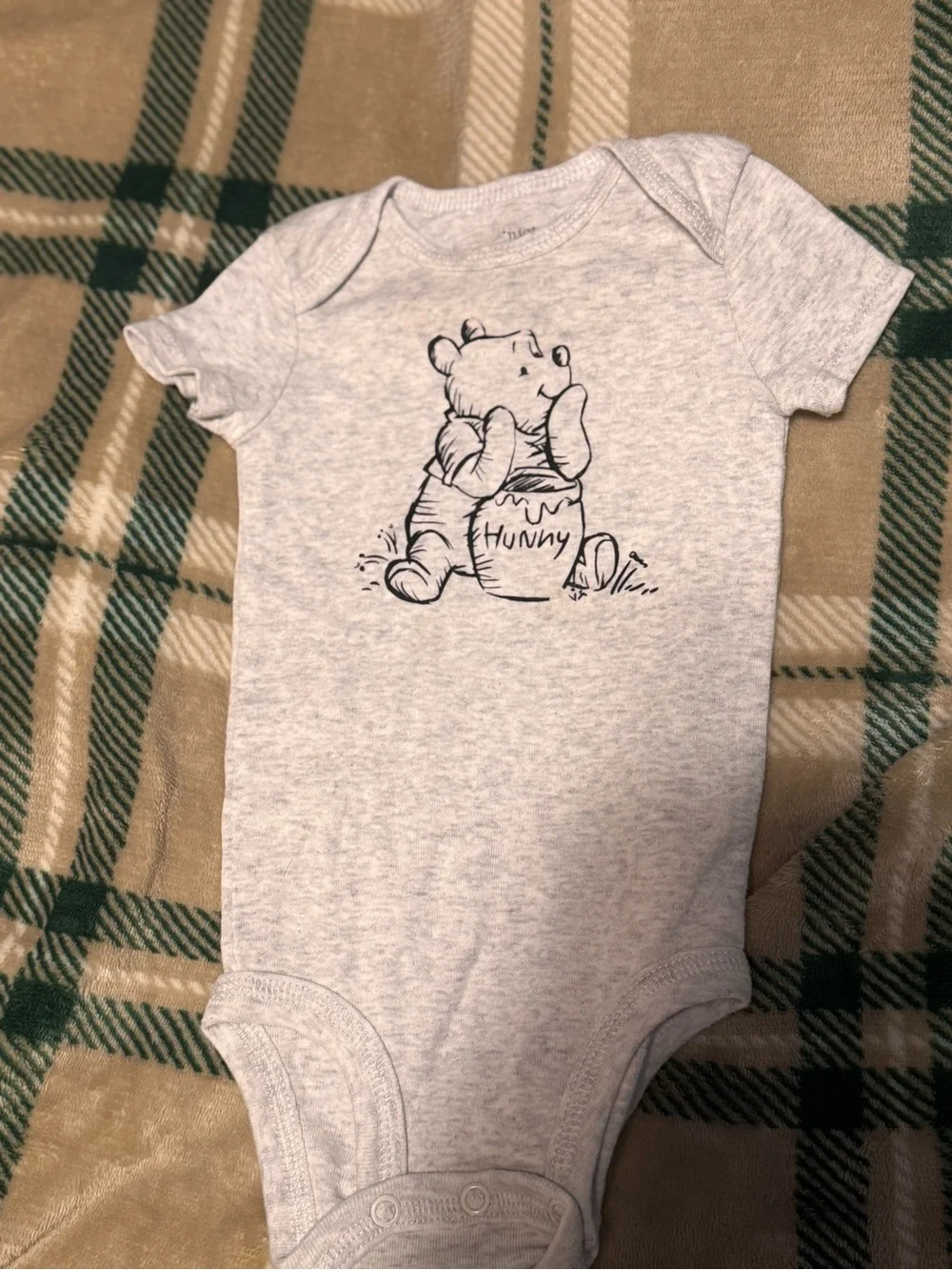 Carter's Light Gray Winnie the Pooh Graphic One-Piece